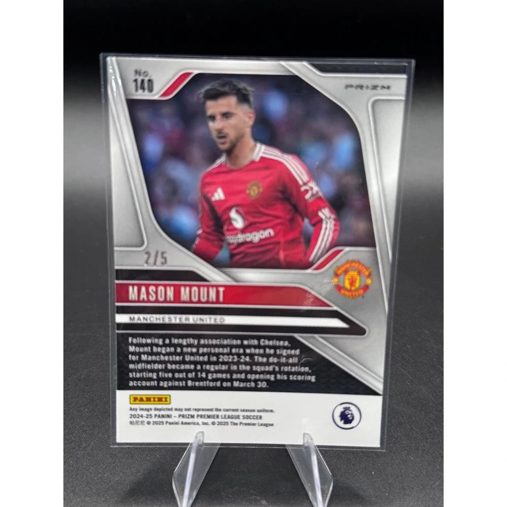 2024-25 Panini Prizm Mason Mount Manchester United Green Prizm Serial 2/5 #140